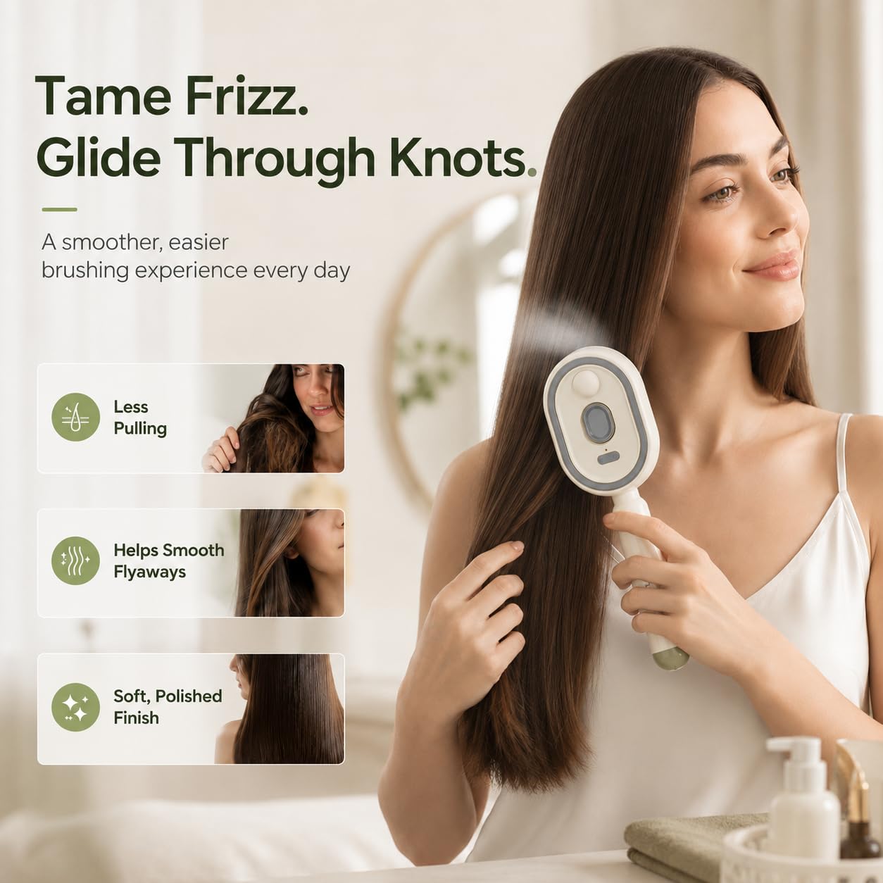 電動スプレーヘアマッサージコーム 2in1 ミストヘアブラシ - Electrical のレビューと価格
