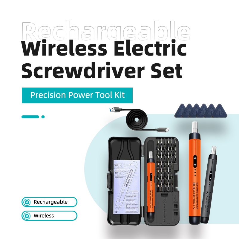 電動ドライバーセット CRV 精密パワーツールキット。充電式 - Electric Screwdriver Rechargeable Usb のレビューと価格