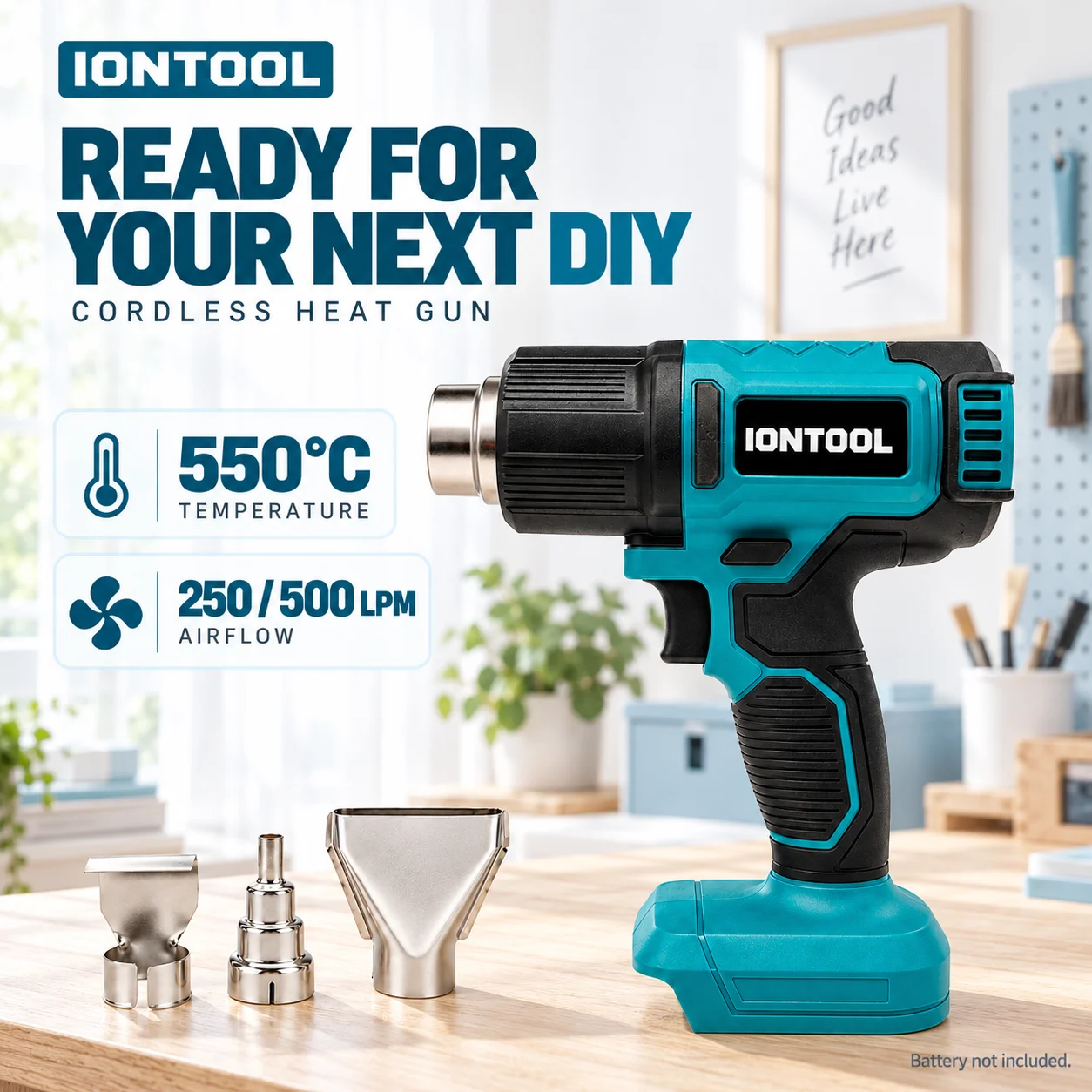 IONTOOL コードレスヒートガン。熱収縮チューブの加工、 - Cordless Heat Gun For Shrink Tubing のレビューと価格