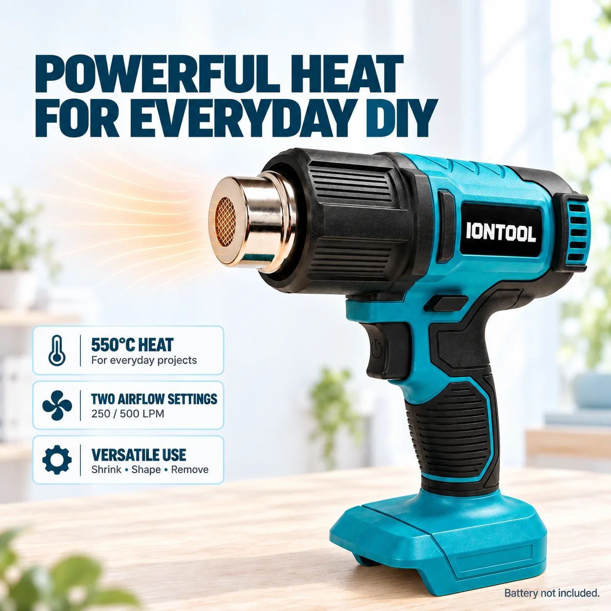 IONTOOL コードレスヒートガン。熱収縮チューブの加工、 - Cordless Heat Gun For Shrink Tubing のレビューと価格